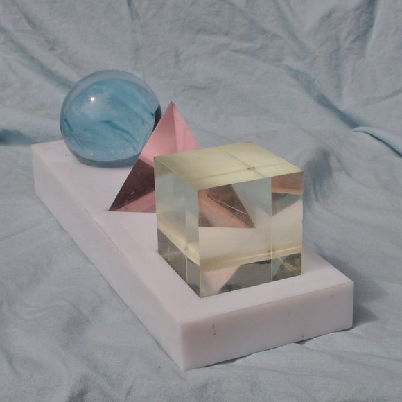 united airlines apollo services acrylic thingy desk art Advertising (532 - Picture 11 of 12